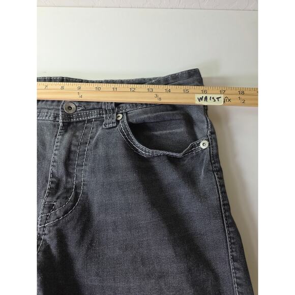 TRUE REBEL Black Medium Wash Heavy Stitching 808-Slim Fit Stretch Jean 30x30 - Picture 6 of 10